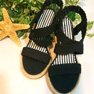 Rampage flynn rope wedge sandle with twine 6 1/2